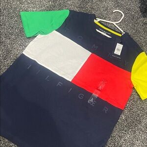 Tommy Hilfiger Kids Multicolor Block Tee - Navy, Red, Green, Yellow